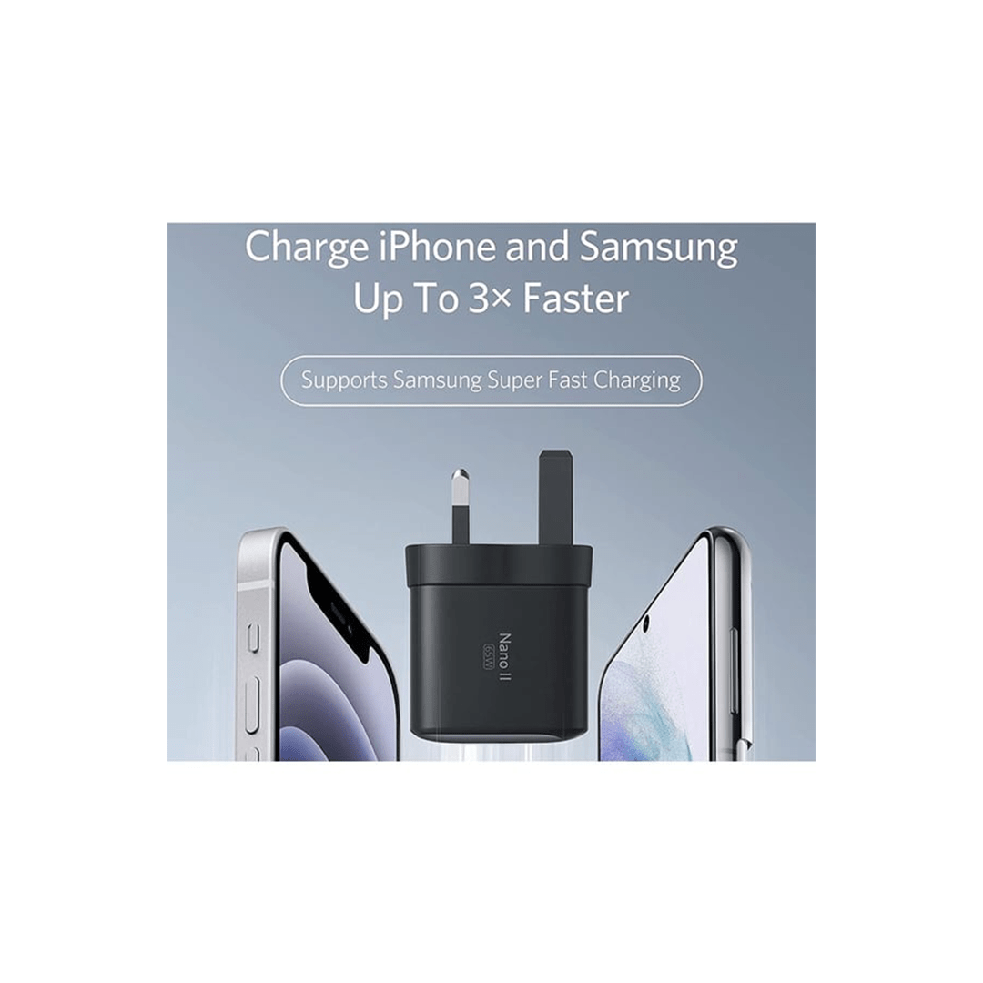 Anker Nano II 65W USB-C Wall Charger - Black in Qatar Anker Nano II 65W USB-C Wall Charger - Black in Qatar